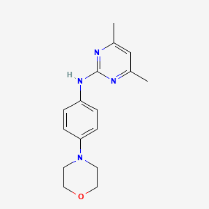 molecular formula C16H20N4O B5637087 4,6-dimethyl-N-[4-(4-morpholinyl)phenyl]-2-pyrimidinamine 