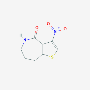 molecular formula C9H10N2O3S B5637119 2-methyl-3-nitro-5,6,7,8-tetrahydro-4H-thieno[3,2-c]azepin-4-one 