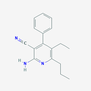 molecular formula C17H19N3 B5637147 2-amino-5-ethyl-4-phenyl-6-propylnicotinonitrile 