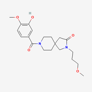 molecular formula C20H28N2O5 B5637162 8-(3-hydroxy-4-methoxybenzoyl)-2-(3-methoxypropyl)-2,8-diazaspiro[4.5]decan-3-one 