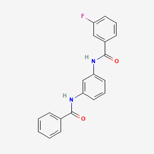 N-[3-(benzoylamino)phenyl]-3-fluorobenzamide