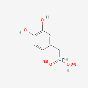 molecular formula C8H8O4 B563719 3,4-Dihydroxyphenylacetic Acid-13C,18O2 CAS No. 1189915-73-8
