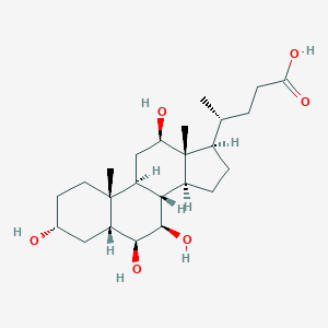 molecular formula C24H40O6 B056372 3alpha,6beta,7beta,12beta-Tetrahydroxy-5beta-cholan-24-oic Acid CAS No. 140852-41-1