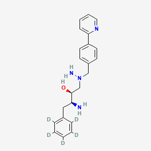 molecular formula C22H26N4O B563720 Des-N-(methoxycarbonyl)-L-tert-leucine Atazanavir-d5 Trihydrochloride CAS No. 1246817-28-6