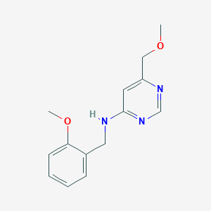 molecular formula C14H17N3O2 B5637204 N-(2-methoxybenzyl)-6-(methoxymethyl)pyrimidin-4-amine 