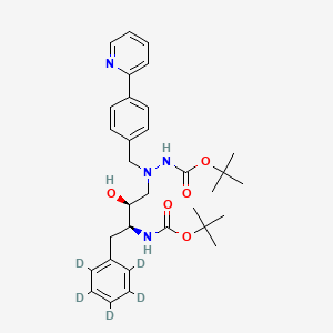 molecular formula C32H42N4O5 B563721 Des-N-(methoxycarbonyl)-L-tert-leucine Bis-Boc Atazanavir-d5 CAS No. 1217665-60-5
