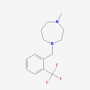 molecular formula C14H19F3N2 B5637216 1-methyl-4-[2-(trifluoromethyl)benzyl]-1,4-diazepane 