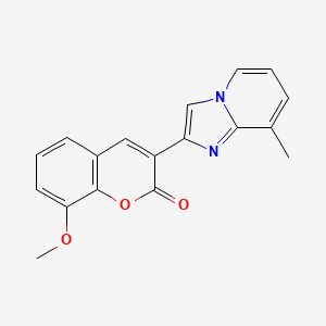 molecular formula C18H14N2O3 B5637233 8-methoxy-3-(8-methylimidazo[1,2-a]pyridin-2-yl)-2H-chromen-2-one 