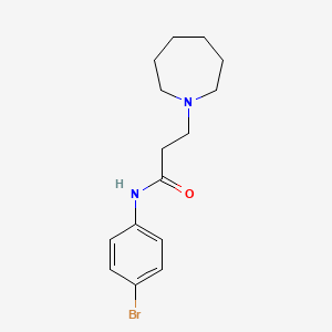 molecular formula C15H21BrN2O B5637261 3-(1-azepanyl)-N-(4-bromophenyl)propanamide 