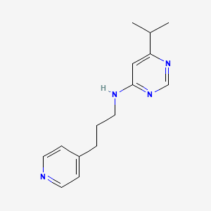 molecular formula C15H20N4 B5637273 6-isopropyl-N-(3-pyridin-4-ylpropyl)pyrimidin-4-amine 