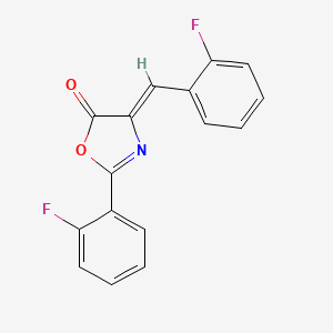 molecular formula C16H9F2NO2 B5637279 4-(2-fluorobenzylidene)-2-(2-fluorophenyl)-1,3-oxazol-5(4H)-one 