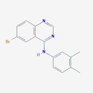 molecular formula C16H14BrN3 B5637307 6-bromo-N-(3,4-dimethylphenyl)-4-quinazolinamine 