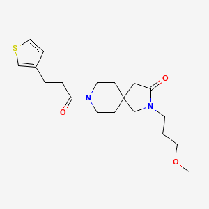 molecular formula C19H28N2O3S B5637316 2-(3-methoxypropyl)-8-[3-(3-thienyl)propanoyl]-2,8-diazaspiro[4.5]decan-3-one 