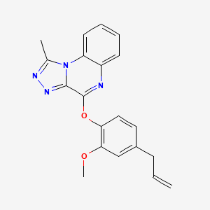 molecular formula C20H18N4O2 B5637323 4-(4-allyl-2-methoxyphenoxy)-1-methyl[1,2,4]triazolo[4,3-a]quinoxaline 