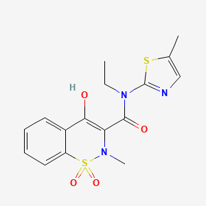 molecular formula C16H17N3O4S2 B563733 酰胺乙基美洛昔康（美洛昔康杂质） CAS No. 881399-30-0