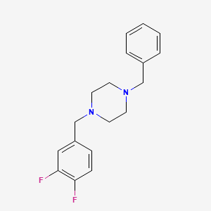 molecular formula C18H20F2N2 B5637332 1-benzyl-4-(3,4-difluorobenzyl)piperazine 