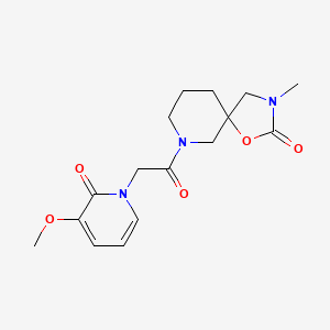 molecular formula C16H21N3O5 B5637338 7-[(3-methoxy-2-oxopyridin-1(2H)-yl)acetyl]-3-methyl-1-oxa-3,7-diazaspiro[4.5]decan-2-one 