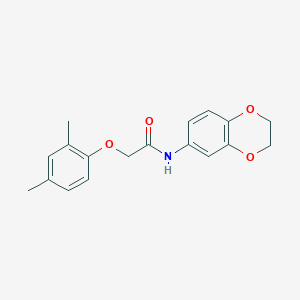 molecular formula C18H19NO4 B5637339 N-(2,3-dihydro-1,4-benzodioxin-6-yl)-2-(2,4-dimethylphenoxy)acetamide 