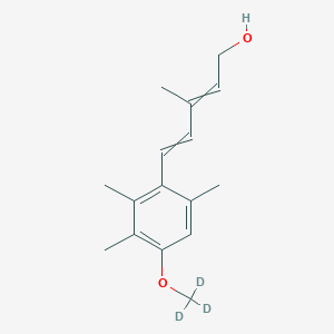 molecular formula C16H22O2 B563736 5-(4-Methoxy-d3-2,3,6-trimethylphenyl)-3-methyl-2,4-pentadien-1-ol CAS No. 1185234-83-6