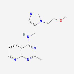 molecular formula C15H18N6O B5637371 N-{[1-(2-methoxyethyl)-1H-imidazol-5-yl]methyl}-2-methylpyrido[2,3-d]pyrimidin-4-amine 