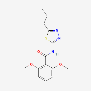 molecular formula C14H17N3O3S B5637387 2,6-dimethoxy-N-(5-propyl-1,3,4-thiadiazol-2-yl)benzamide 