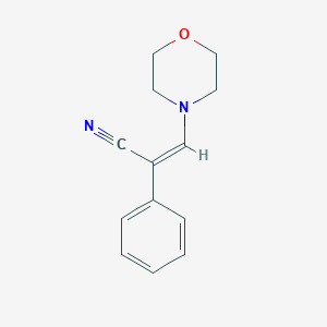 molecular formula C13H14N2O B5637401 3-(4-morpholinyl)-2-phenylacrylonitrile 