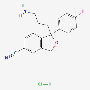 molecular formula C18H18ClFN2O B563741 rac Didemethyl Citalopram Hydrochloride CAS No. 1189694-81-2