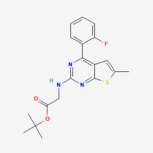 molecular formula C19H20FN3O2S B563742 tert-Butyl 2-[4-(2-Fluorophenyl)-6-methylthieno[2,3-d]pyrimidin-2-ylamino]acetate CAS No. 1076199-69-3
