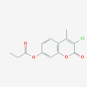 molecular formula C13H11ClO4 B5637424 3-chloro-4-methyl-2-oxo-2H-chromen-7-yl propionate 