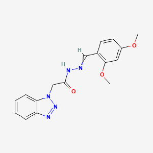molecular formula C17H17N5O3 B5637427 2-(1H-1,2,3-benzotriazol-1-yl)-N'-(2,4-dimethoxybenzylidene)acetohydrazide 