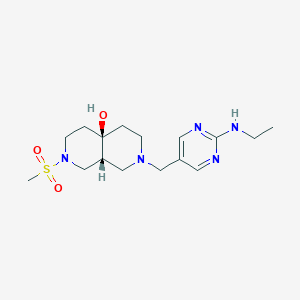 (4aR*,8aR*)-2-{[2-(ethylamino)pyrimidin-5-yl]methyl}-7-(methylsulfonyl)octahydro-2,7-naphthyridin-4a(2H)-ol