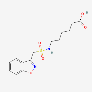 molecular formula C14H18N2O5S B563746 Zonisamide-N-(6-hexanoic Acid) CAS No. 1076199-51-3