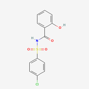 molecular formula C13H10ClNO4S B5637465 N-[(4-chlorophenyl)sulfonyl]-2-hydroxybenzamide 