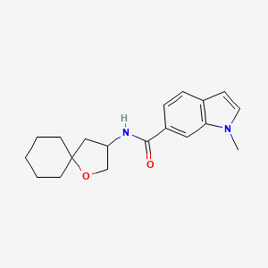 1-methyl-N-1-oxaspiro[4.5]dec-3-yl-1H-indole-6-carboxamide