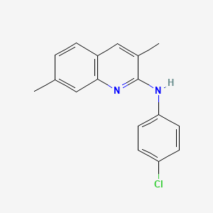 molecular formula C17H15ClN2 B5637487 N-(4-chlorophenyl)-3,7-dimethyl-2-quinolinamine 