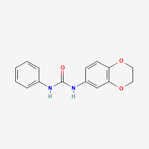 molecular formula C15H14N2O3 B5637488 N-(2,3-dihydro-1,4-benzodioxin-6-yl)-N'-phenylurea 