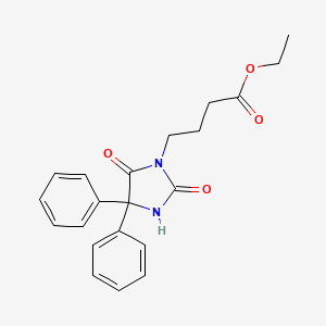 molecular formula C21H22N2O4 B563750 5,5-二苯基乙内酰脲-3-丁酸乙酯 CAS No. 56976-65-9
