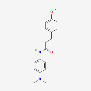 molecular formula C18H22N2O2 B5637504 N-[4-(dimethylamino)phenyl]-3-(4-methoxyphenyl)propanamide 