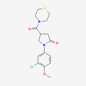 molecular formula C16H19ClN2O3S B5637520 1-(3-chloro-4-methoxyphenyl)-4-(4-thiomorpholinylcarbonyl)-2-pyrrolidinone 