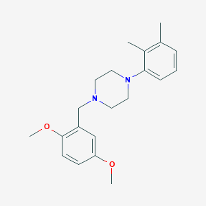 molecular formula C21H28N2O2 B5637534 1-(2,5-dimethoxybenzyl)-4-(2,3-dimethylphenyl)piperazine 