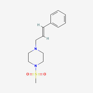 molecular formula C14H20N2O2S B5637535 1-(methylsulfonyl)-4-(3-phenyl-2-propen-1-yl)piperazine 
