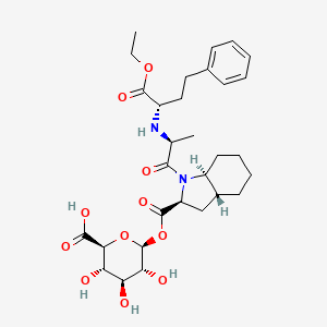 molecular formula C30H42N2O11 B563754 Trandolapril Acyl-|A-D-glucuronide, 85% CAS No. 1260617-50-2