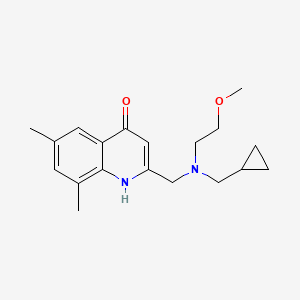 molecular formula C19H26N2O2 B5637540 2-{[(cyclopropylmethyl)(2-methoxyethyl)amino]methyl}-6,8-dimethylquinolin-4-ol 