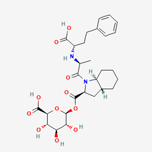 molecular formula C28H38N2O11 B563755 曲拉普利酰基-A-D-葡萄糖醛酸，65% CAS No. 1260610-97-6