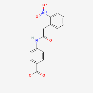 molecular formula C16H14N2O5 B5637597 methyl 4-{[(2-nitrophenyl)acetyl]amino}benzoate 