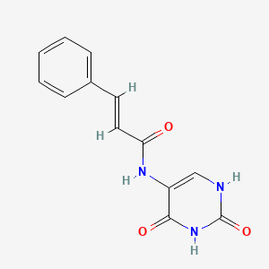 molecular formula C13H11N3O3 B5637605 N-(2,4-dioxo-1,2,3,4-tetrahydro-5-pyrimidinyl)-3-phenylacrylamide 