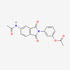 molecular formula C18H14N2O5 B5637618 3-[5-(acetylamino)-1,3-dioxo-1,3-dihydro-2H-isoindol-2-yl]phenyl acetate 