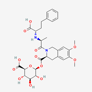 molecular formula C31H38N2O13 B563763 莫昔普利酰基-A-D-葡萄糖醛酸，>65% CAS No. 1260613-88-4