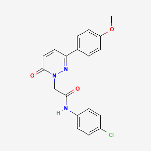molecular formula C19H16ClN3O3 B5637633 N-(4-chlorophenyl)-2-[3-(4-methoxyphenyl)-6-oxo-1(6H)-pyridazinyl]acetamide 