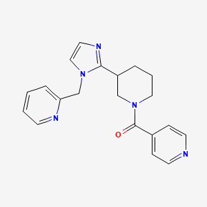 molecular formula C20H21N5O B5637637 2-{[2-(1-isonicotinoyl-3-piperidinyl)-1H-imidazol-1-yl]methyl}pyridine 